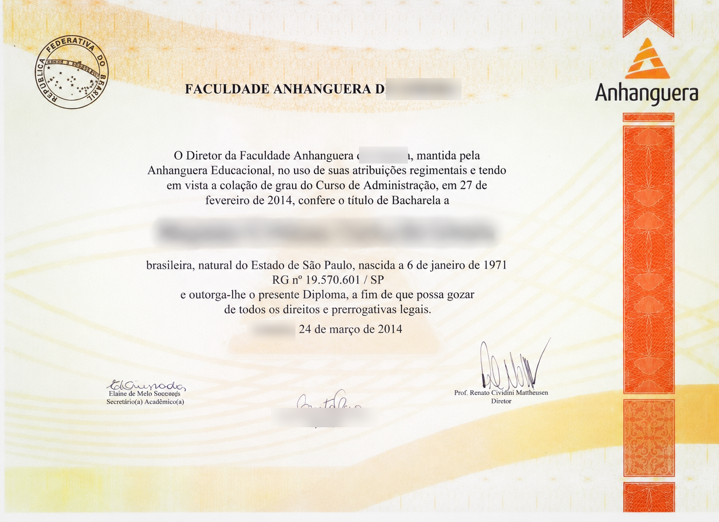 Certificado de Conclusão da Pós-Graduação
